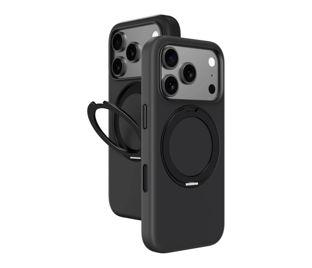 AmazingThing Cloudie na iPhone 17 Pro Max z podstawką - czarne - 1526893 - zdjęcie